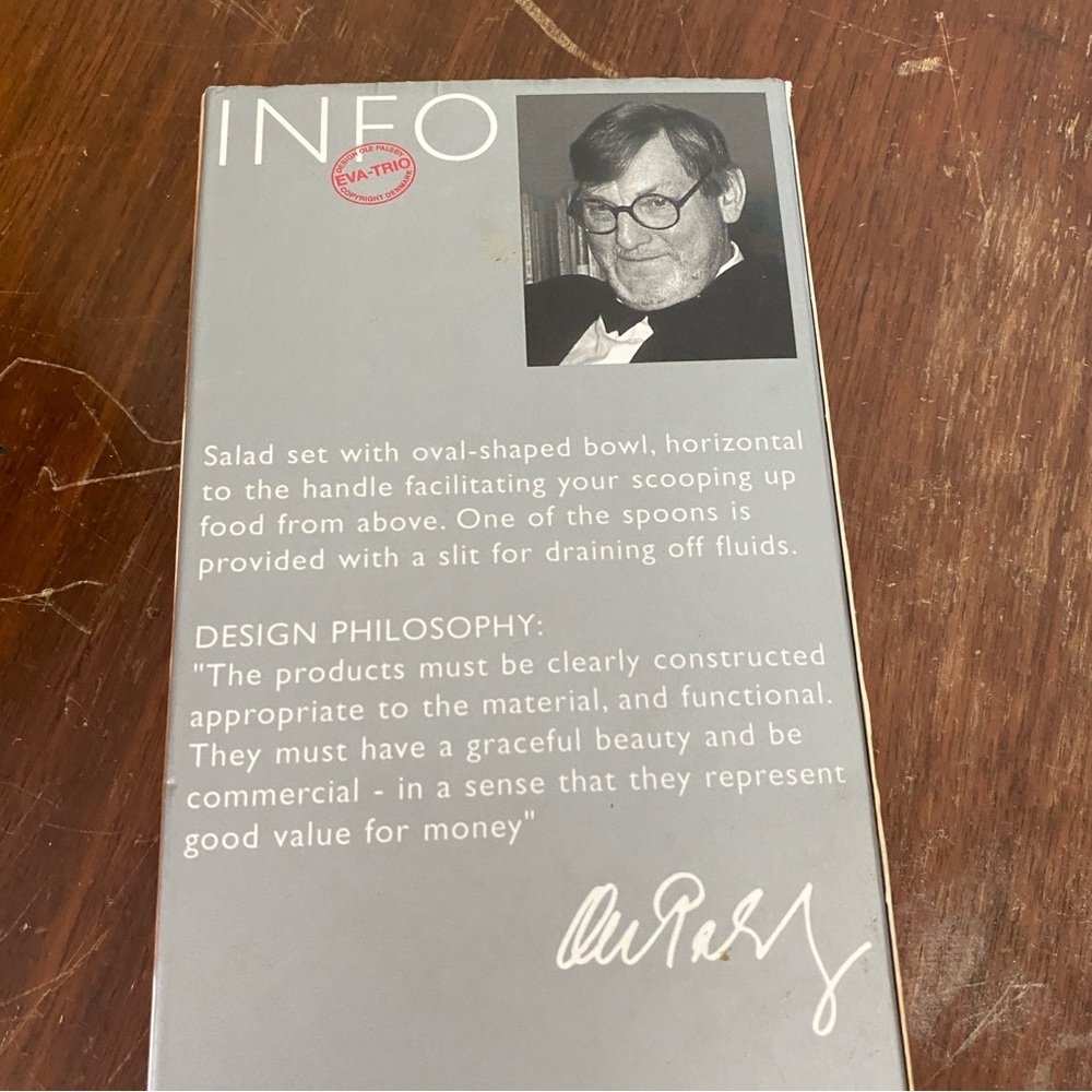 Danish Stainless Steel Salad Set EVA-TRIO Designed By Ole Palsy New In Box - Picture 3 of 6